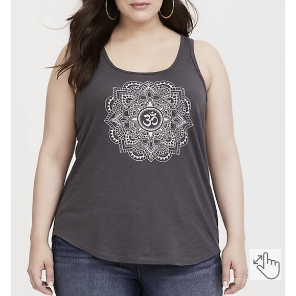 torrid Tops - Torrid Grey Mandala Slim Fit Tank Top. Torrid size 0. Good preowned condition.